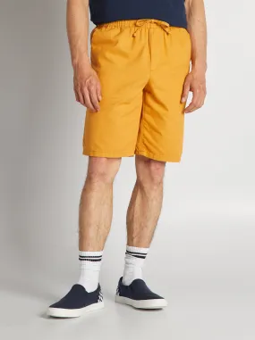 Bermuda chino con vita elasticizzata - GIALLO