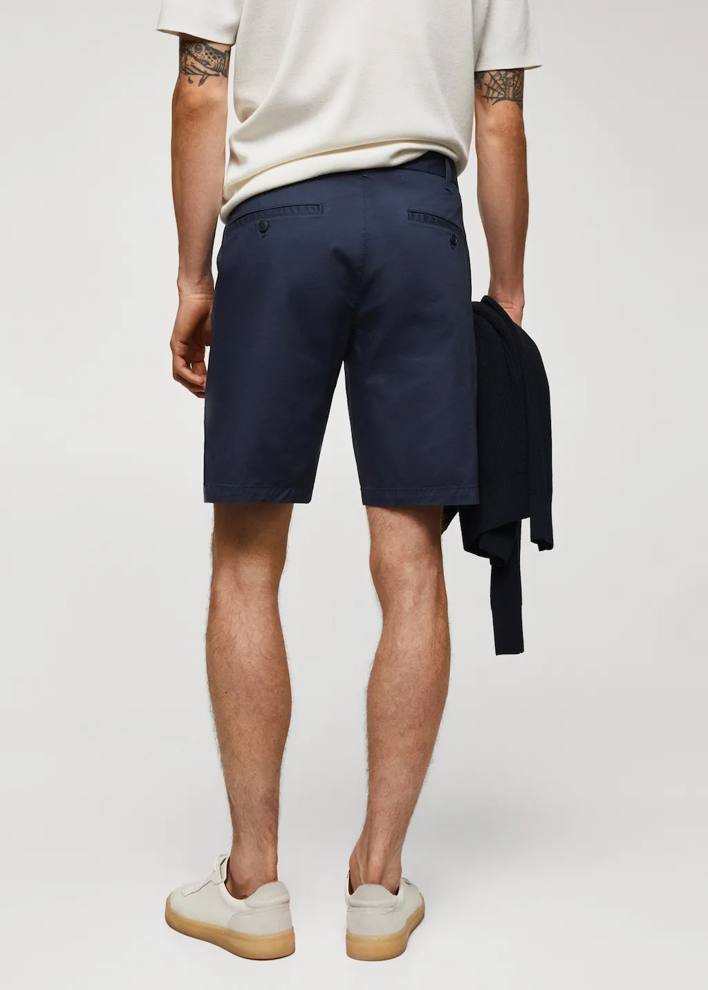 Bermuda slim-fit chino cotone