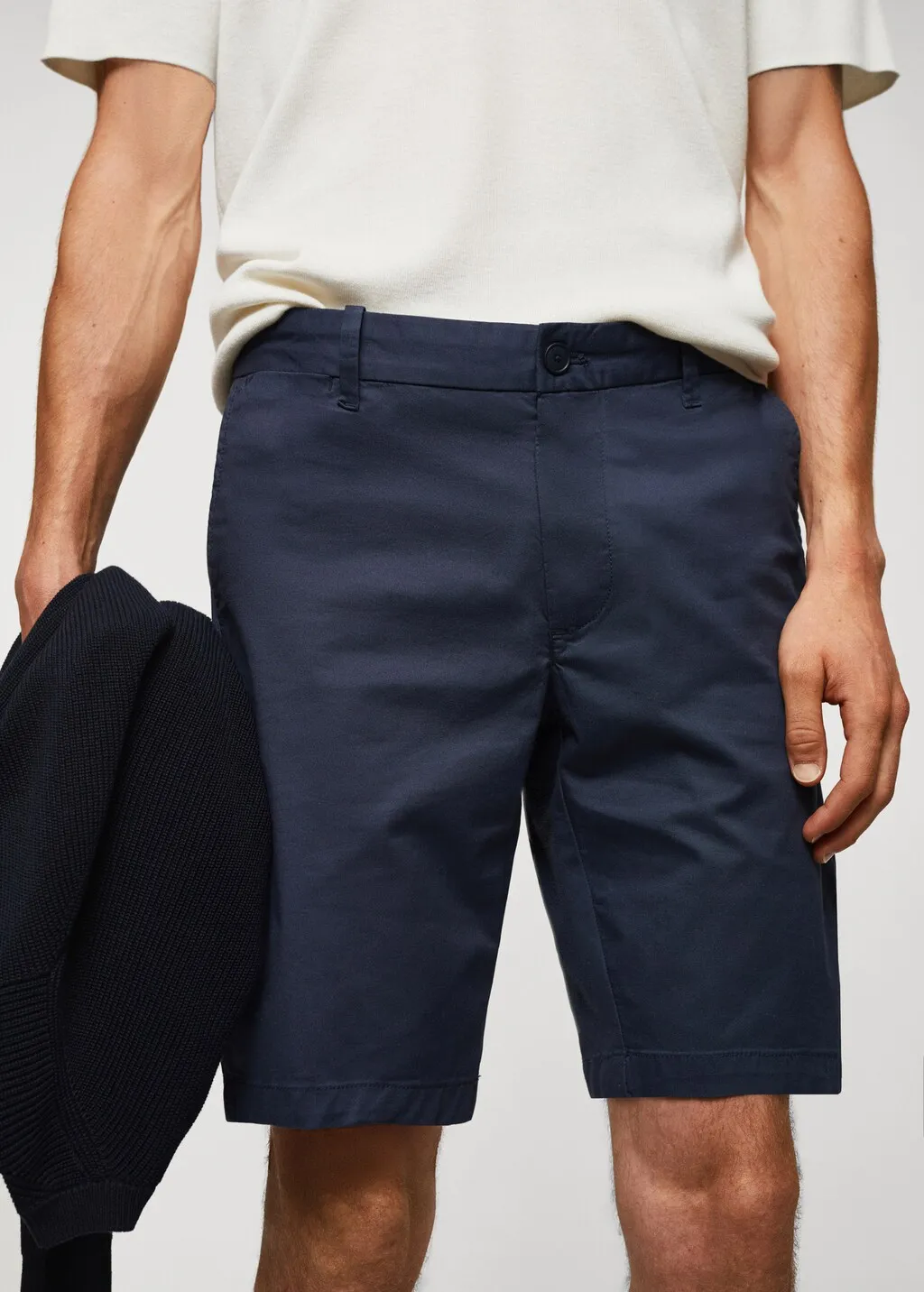 Bermuda slim-fit chino cotone