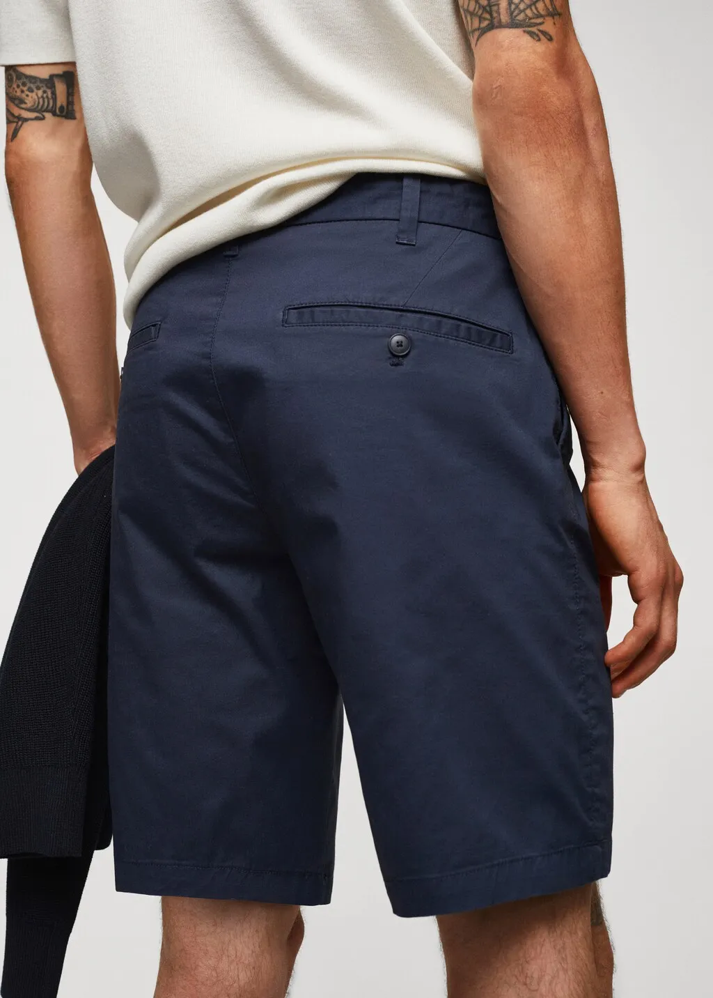 Bermuda slim-fit chino cotone