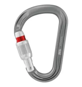 Gancio a moschettone PETZL Blocco a vite (grigio)