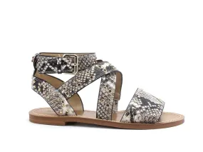 GUESS Sandalo Pitonato Listini Pelle Borchie Grey FL6CV2PEL03