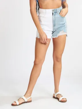 Jessy'S Chic Jeansshorts mit hoher Taille für Damen