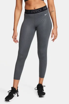 Nike Pro - Leggings stampati a 7/8 a vita medio alta