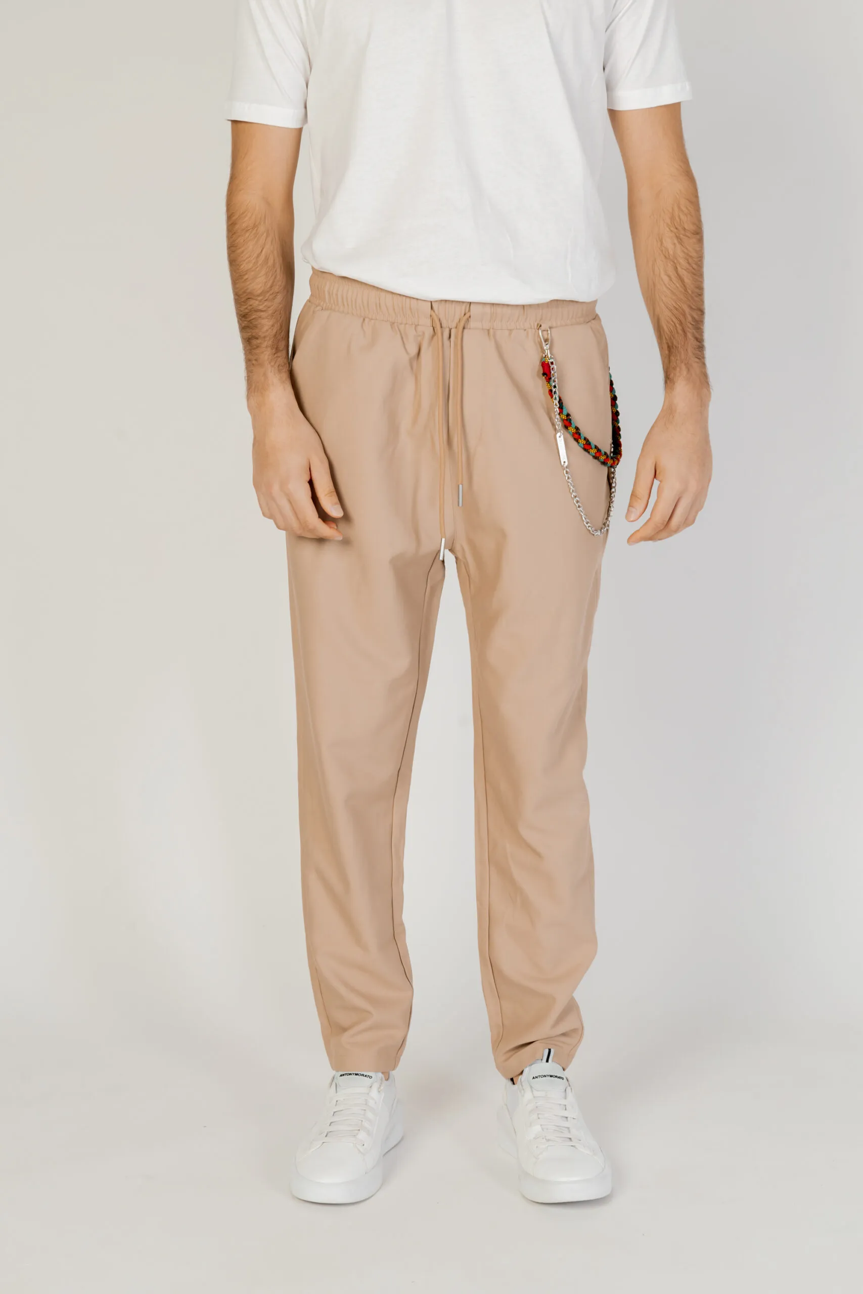 Pantaloni con cavallo basso Gianni Lupo  Beige