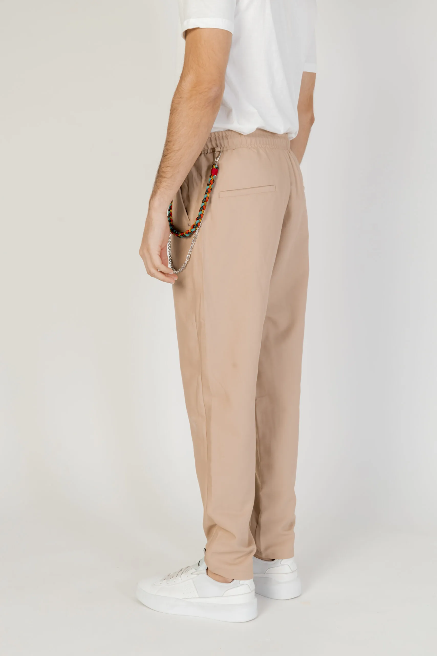 Pantaloni con cavallo basso Gianni Lupo  Beige