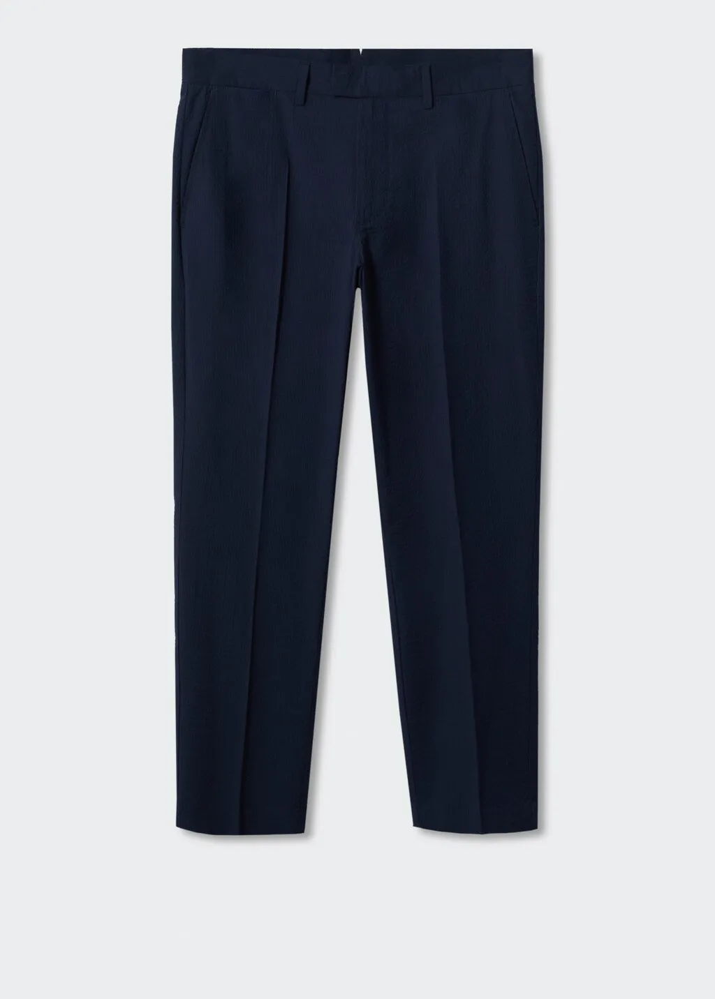 Pantaloni slim fit seersucker stretch