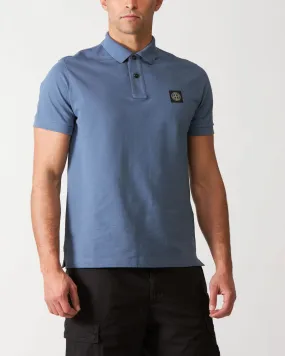 Polo slim fit indaco