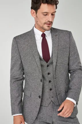 Slim Fit Wool Donegal Suit: Jacket