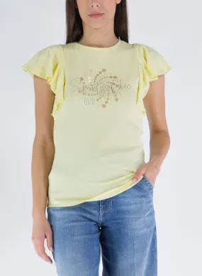 t-shirt con ricamo sporty chic